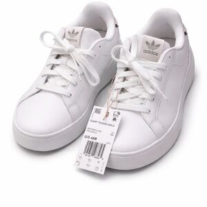 Adidas Originals Court Tourino Bold White Sneakers – Size 8 US New without box